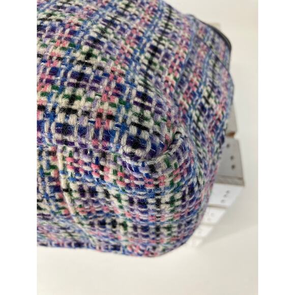 COACH F17699 MULTI COLOR TWEED, PATTON LEATHER SHOULDER BAG - Picture 9 of 16